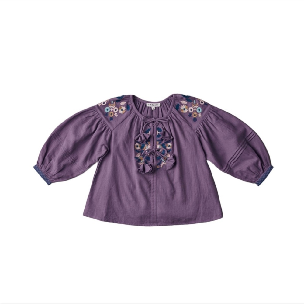 NEW Nellystella Hellena Girls Blouse - Pewter